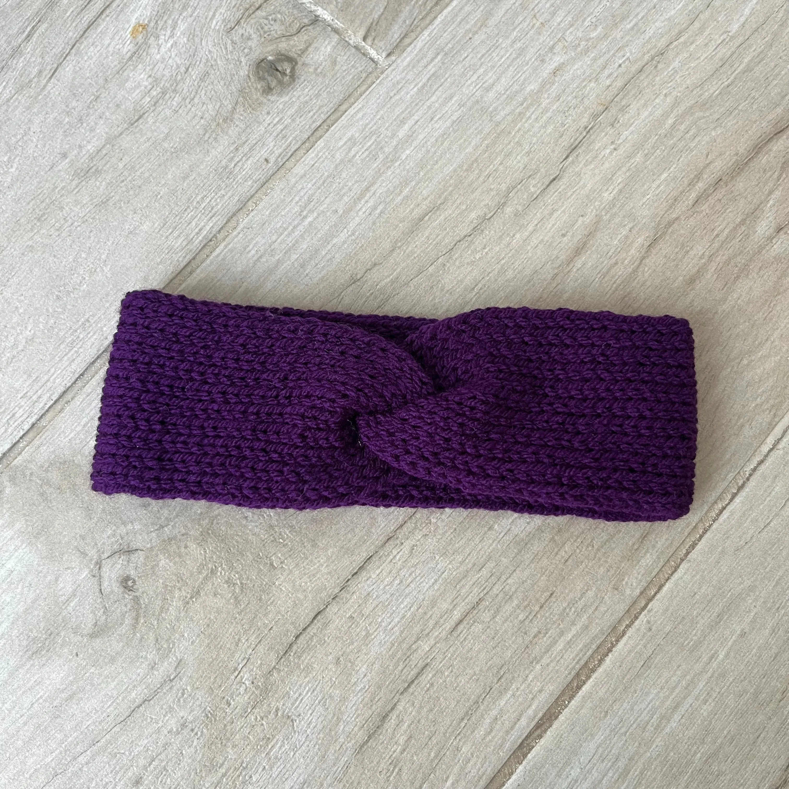 Purple Knitted Headband