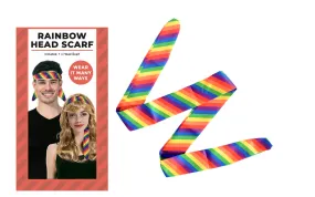 Rainbow Long Headband Band Gay Pride Scarf LBGTQ Hair Tie Headband Costume Party