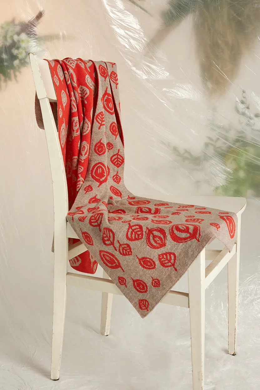 SCIARPA LANA DOUBLE FOGLIE - C0218I