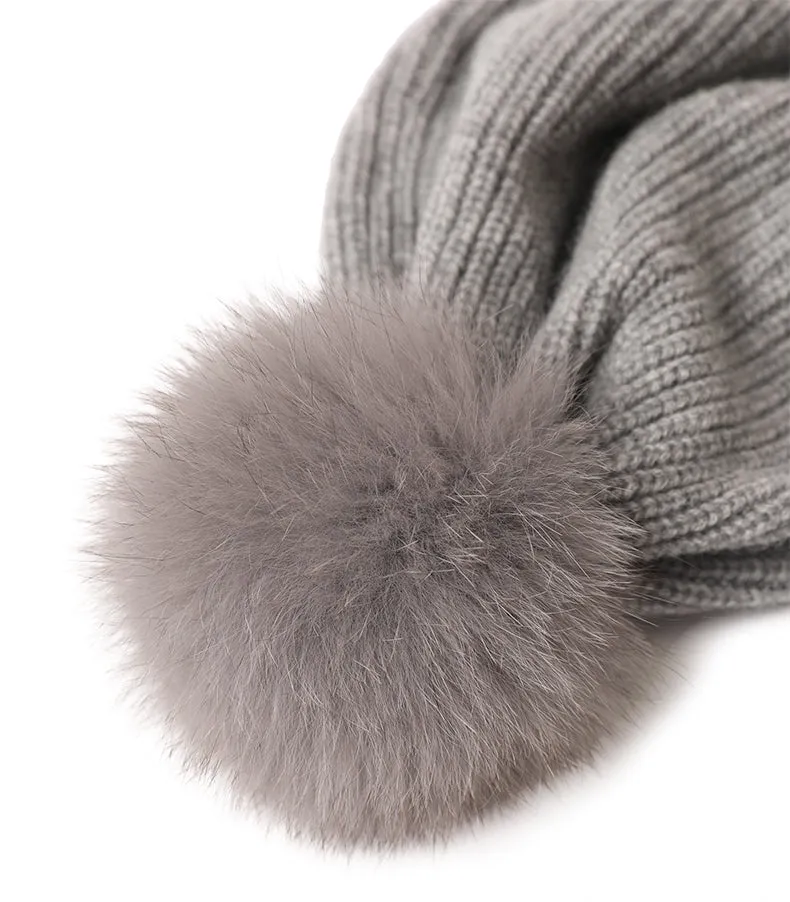 Sparkling Cashmere Wool Beret Set