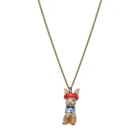 Tiny Bunny in Beret Necklace