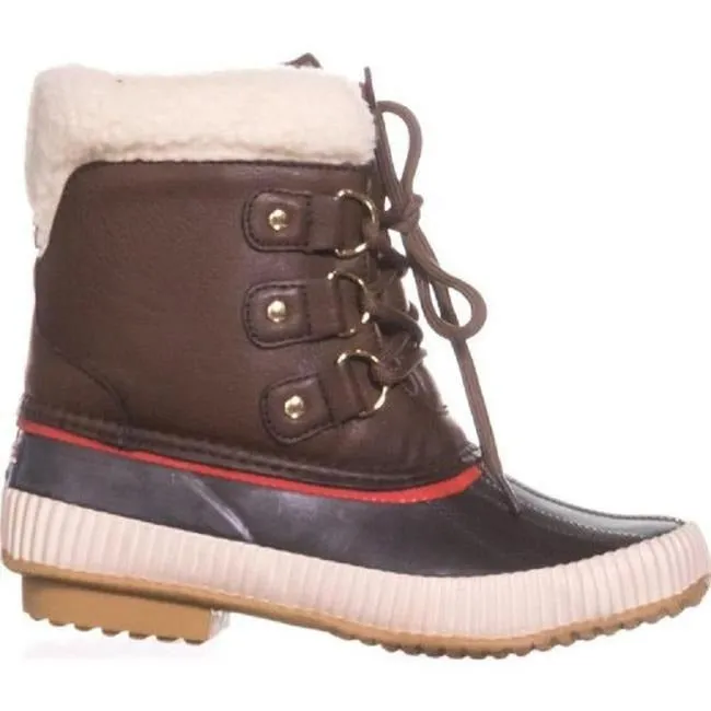 Tommy Hilfiger Brown Ebonie Water Resistant Fleece Lined Winter Bootsbooties Size Us