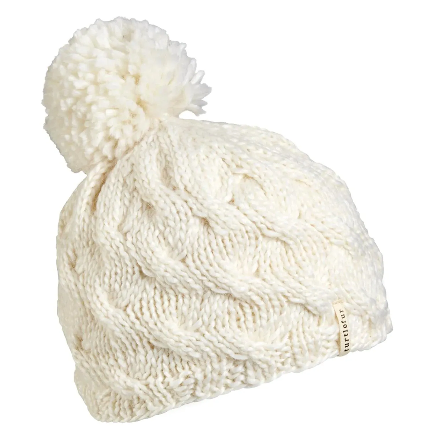 Turtle Fur Women's Merino Wool Wave On Wave Pom Beanie