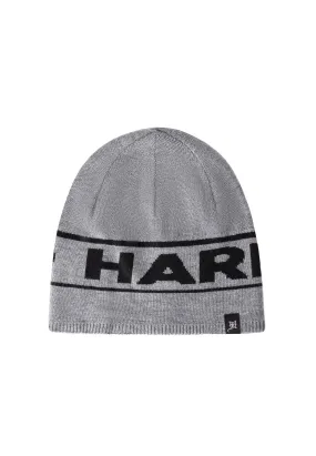 Unisex Ed Hardy Block Logo Beanie Hat - Charcoal Marl
