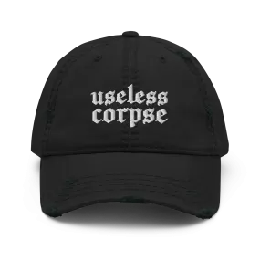 Useless Corpse Gothic Distressed Dad Cap